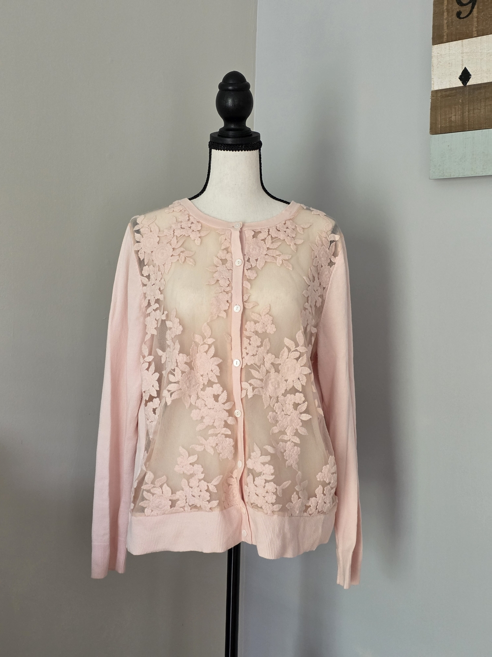 a.new.day™ Light Pink Knit Cardigan - Size L